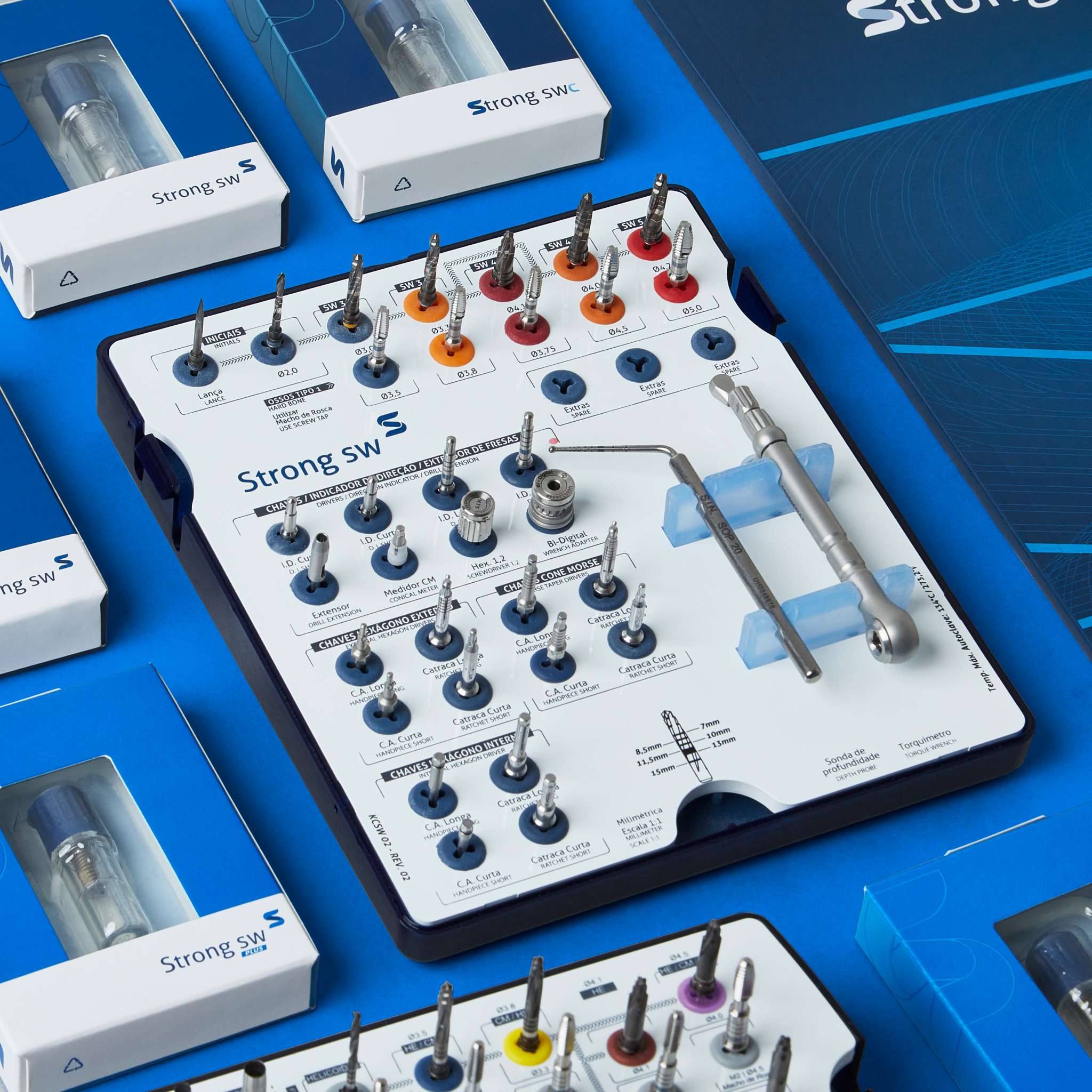 Sw Testing Kit Kit Cirúrgico Strong SW - S.I.N. Implant System