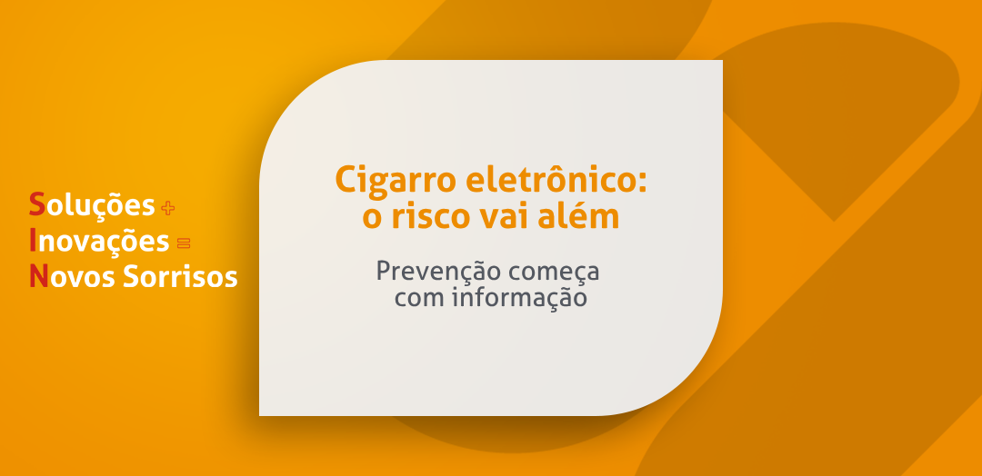 O Cigarro Eletrônico (vape) traz riscos relevantes à saúde bucal, pode causar boca seca e desmineralização do esmalte, aumentando o risco de cáries. A nicotina pode mascarar sinais de inflamação gengival, favorecendo a progressão da periodontite e a retração gengival. Além disso, as substâncias aquecidas (formaldeído e acetaldeído) podem elevar o potencial de câncer bucal.